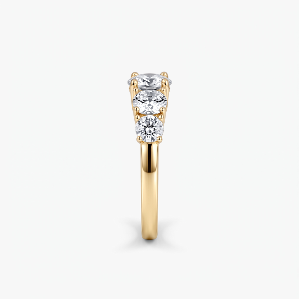 Five Stone Moissanite Band Ring