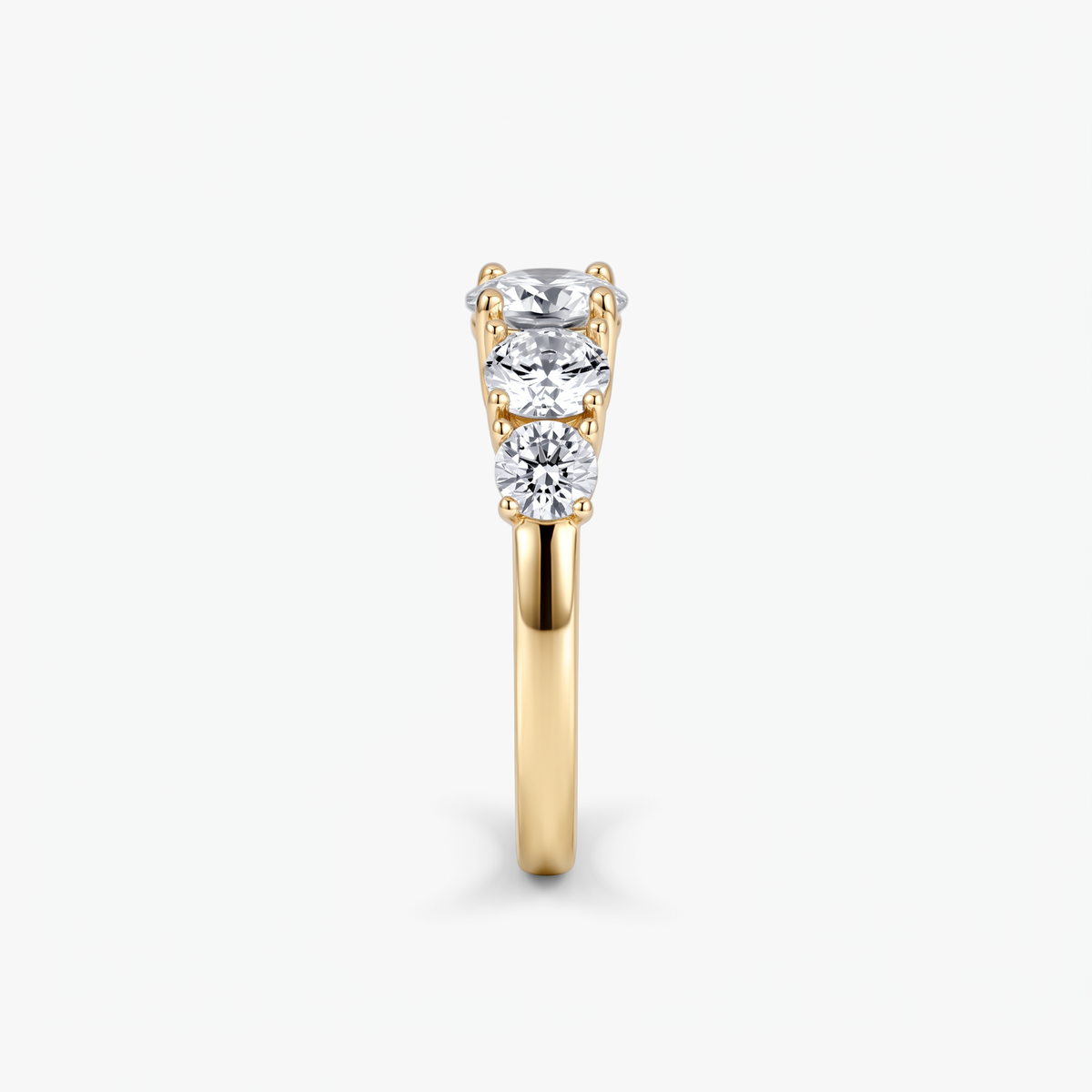Five Stone Moissanite Band Ring