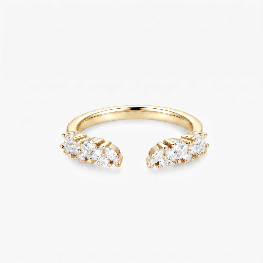 Marquise Moissanite Bridal Ring Set