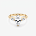 Marquise Moissanite Three Stone Ring