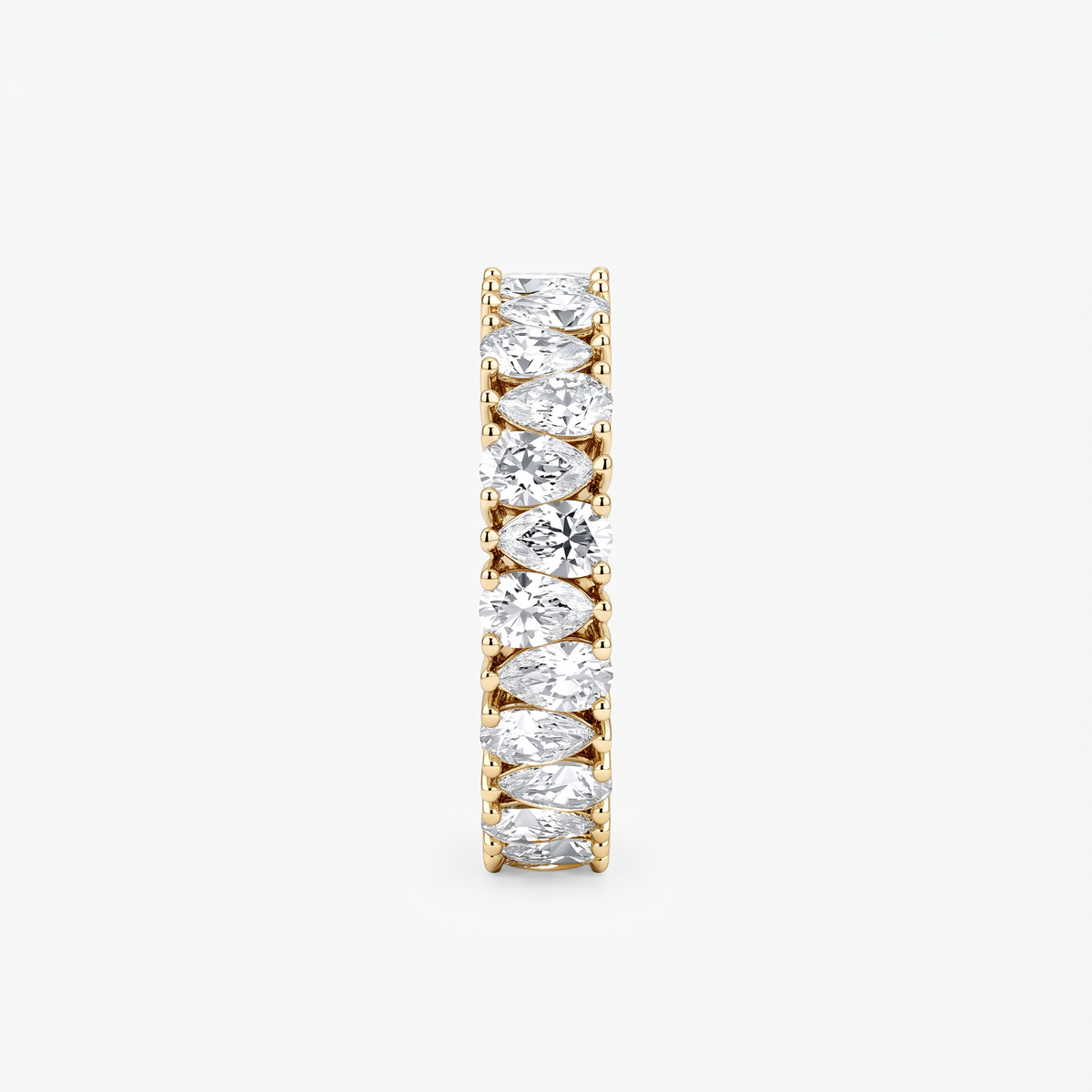 Pear Moissanite Full Eternity Band Ring
