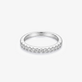 Round Moissanite Pavé Half Eternity Band