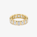 Emerald Moissanite Bezel Full Eternity Band