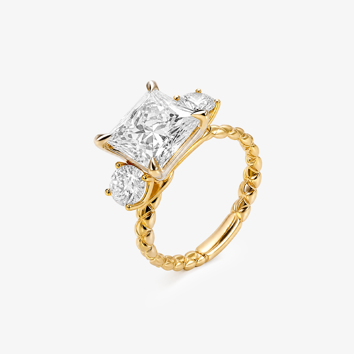 5ct Princess Lab Diamond Rope Ring