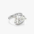 5ct Pear Lab Diamond Bypass Ring