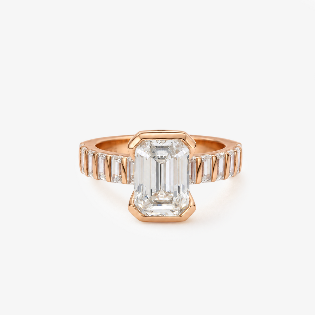 Emerald Cut Zirconia Ring