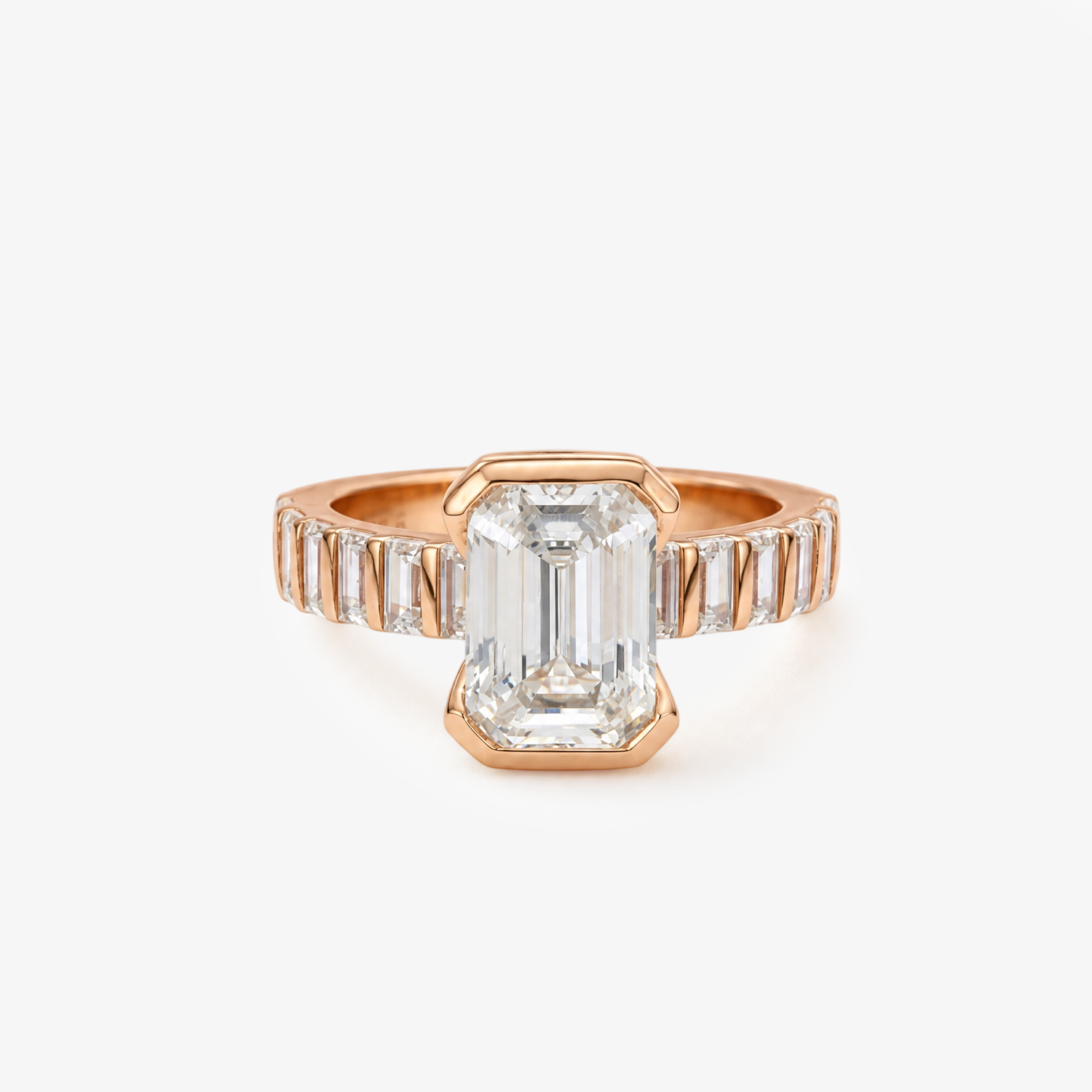 Emerald Cut Zirconia Ring