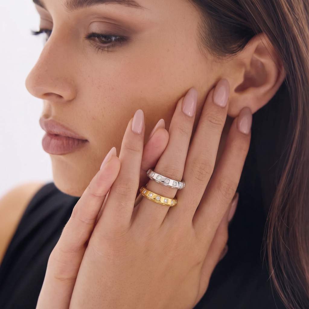 Channel Set Eternity Stackable Band
