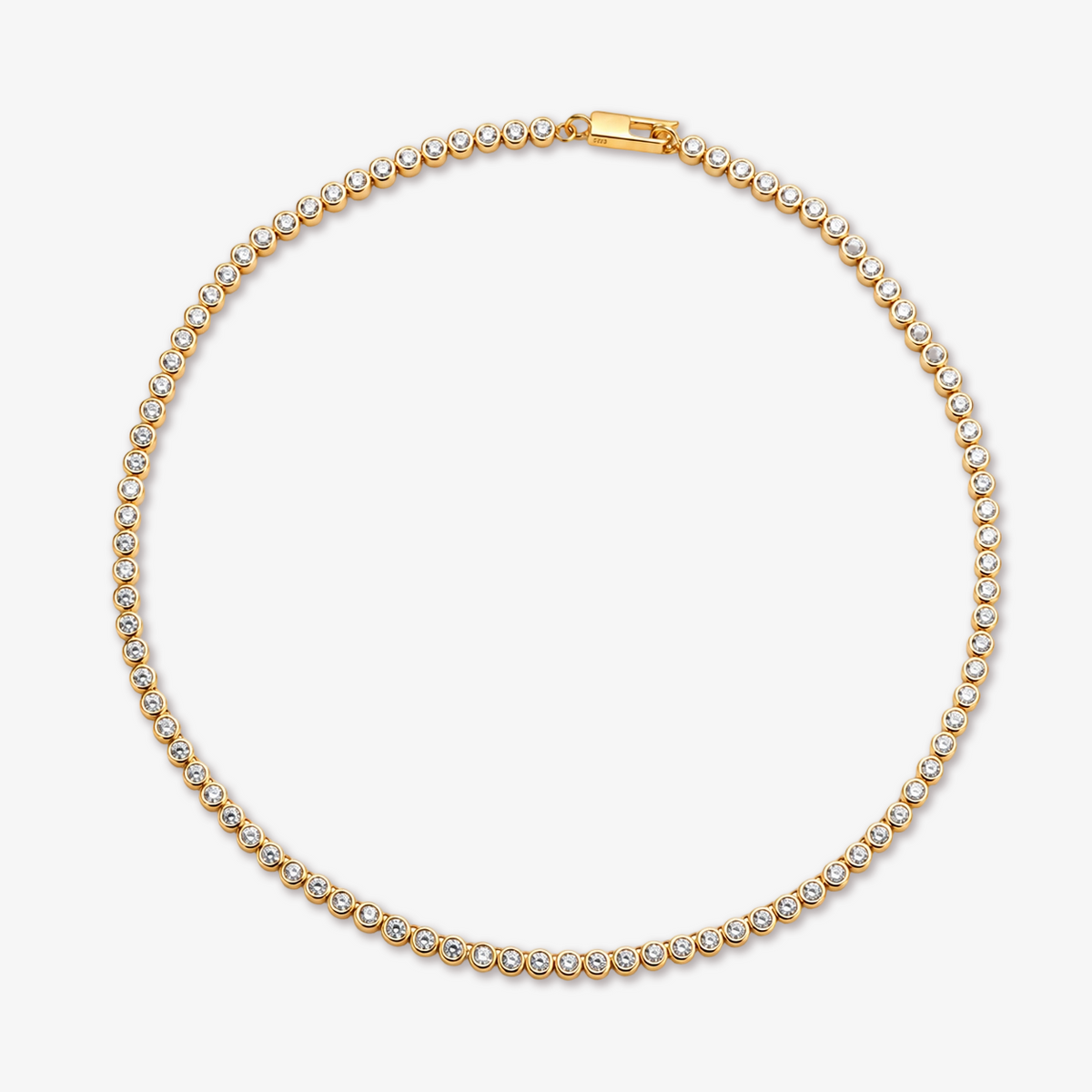 Moissanite Bezel Tennis Necklace