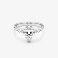 Marquise Moissanite Three Stone Ring