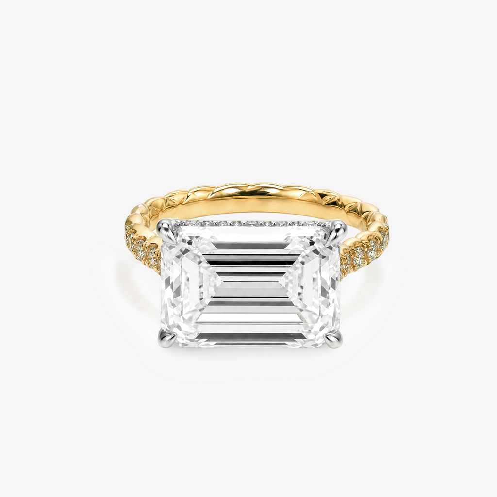 10ct Emerald Lab Diamond Pavé Ring