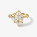Marquise Cut Twisted Pavé Ring