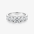 Round Moissanite Five Stone Band Ring