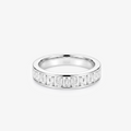 Emerald Moissanite Channel Half Eternity Band