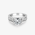 Round Moissanite Filigree Solitaire Ring