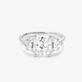 5ct Radiant Lab Diamond Trilogy Ring