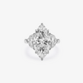 9ct Marquise Lab Diamond Trilogy Ring