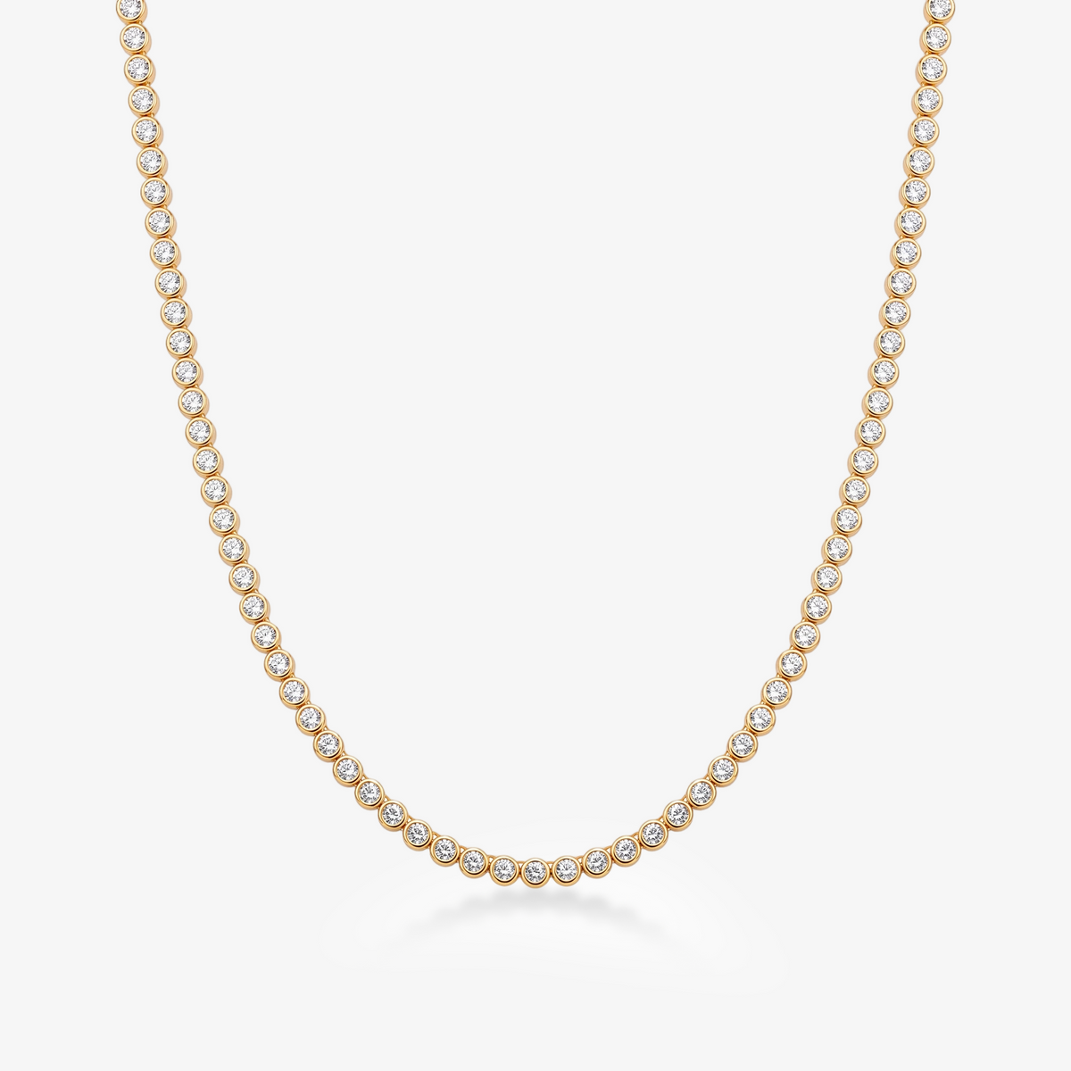 Moissanite Bezel Tennis Necklace