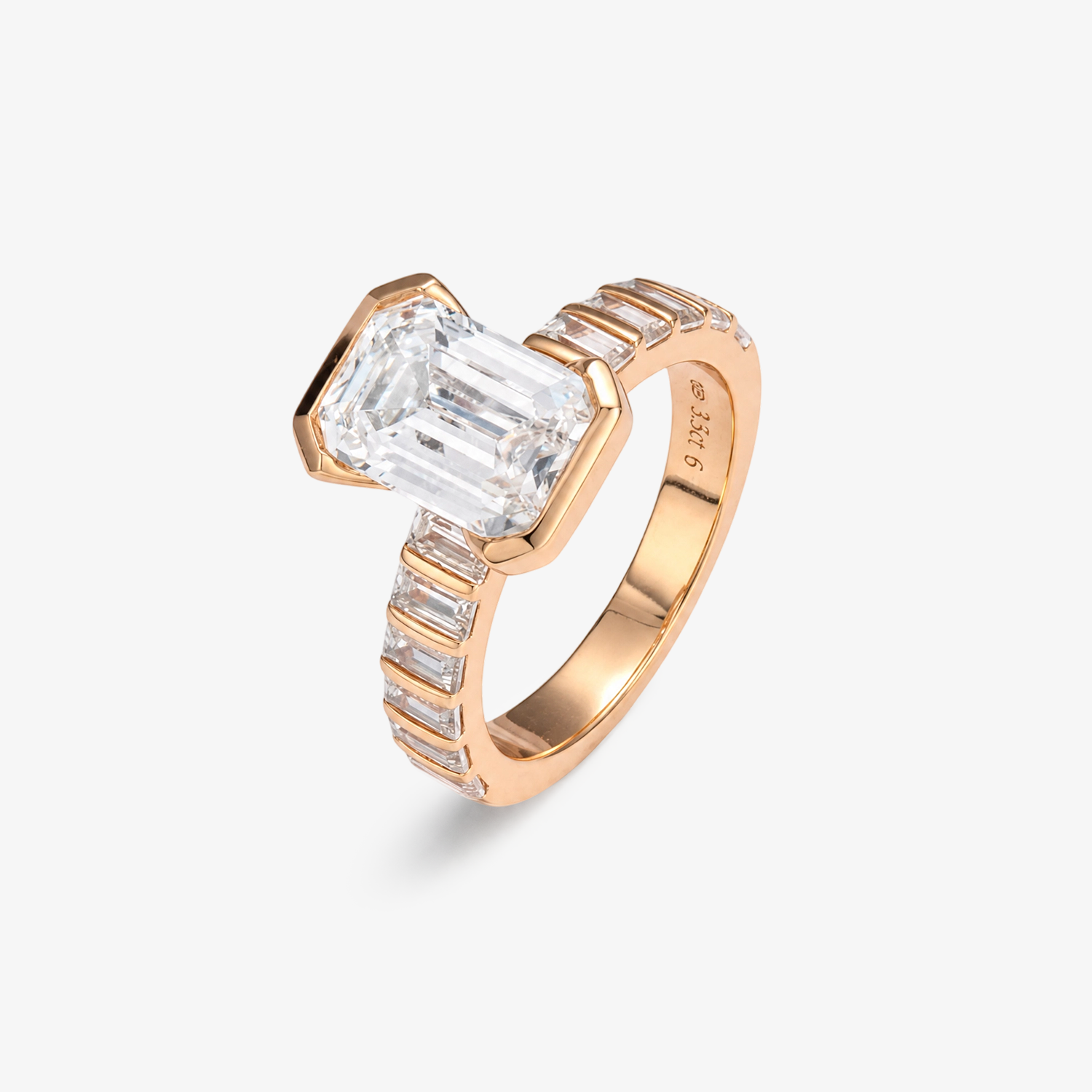 Emerald Cut Zirconia Ring