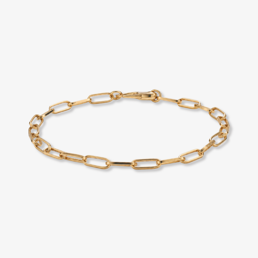 Gold Paperclip Chain Bracelet