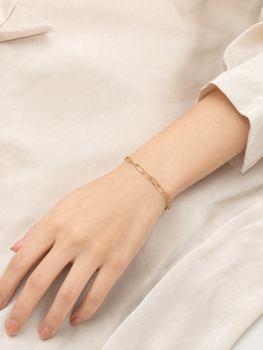 Gold Paperclip Chain Bracelet