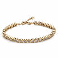 Moissanite Bezel Tennis Bracelet in Gold