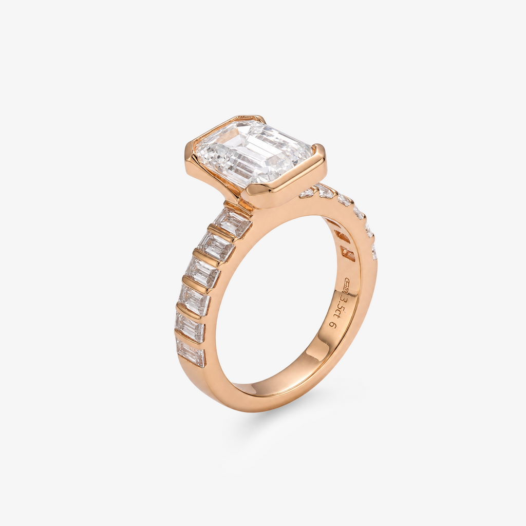 Emerald Cut Zirconia Ring