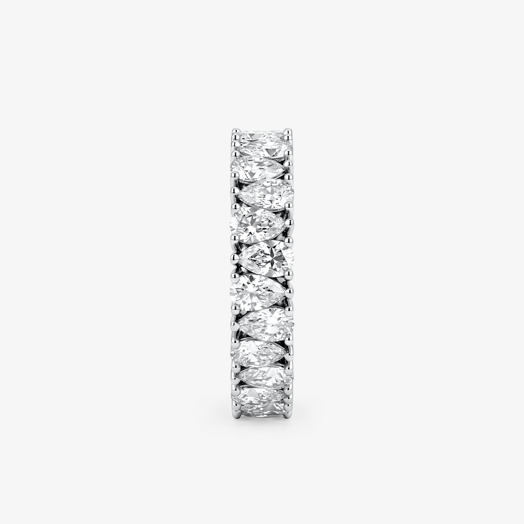 Pear Moissanite Full Eternity Band Ring