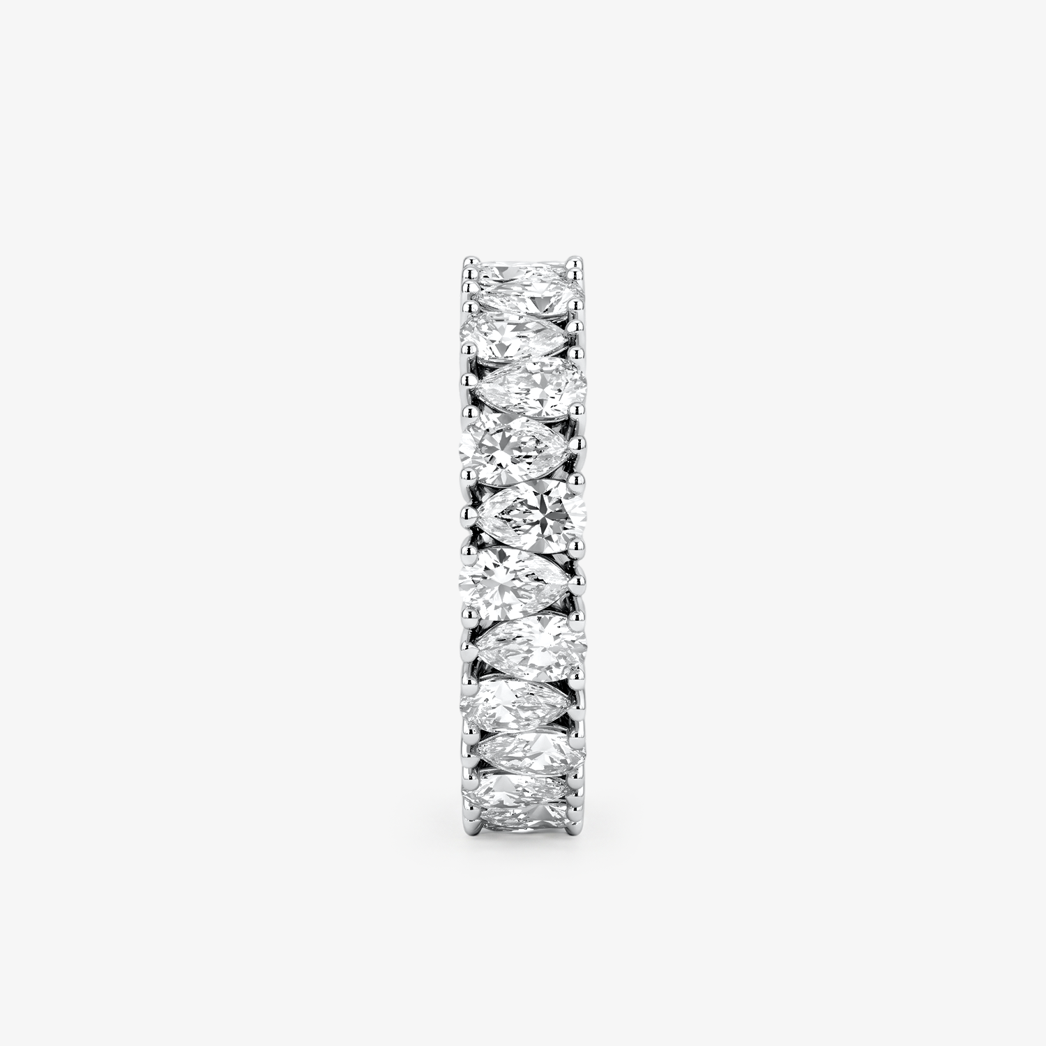 Pear Moissanite Full Eternity Band Ring