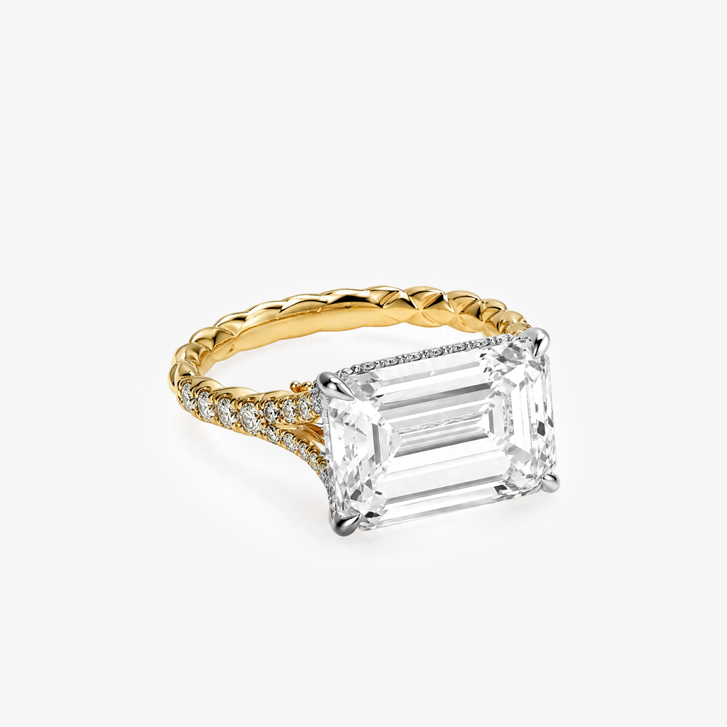 10ct Emerald Lab Diamond Pavé Ring