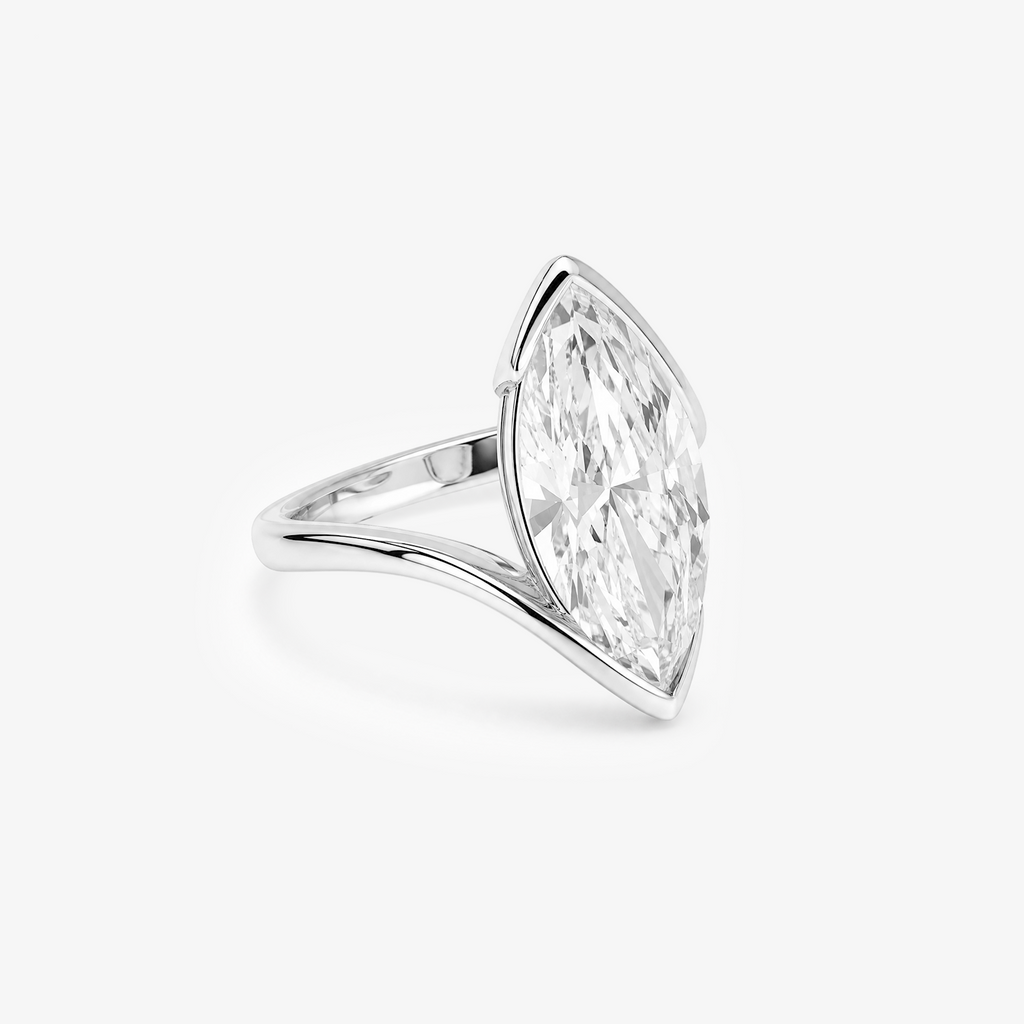 5ct Marquise Lab Diamond Bypass Ring