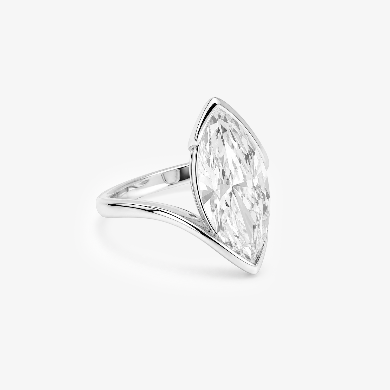 5ct Marquise Lab Diamond Bypass Ring