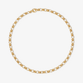 Gold Twisted Oval Link Chain Necklace