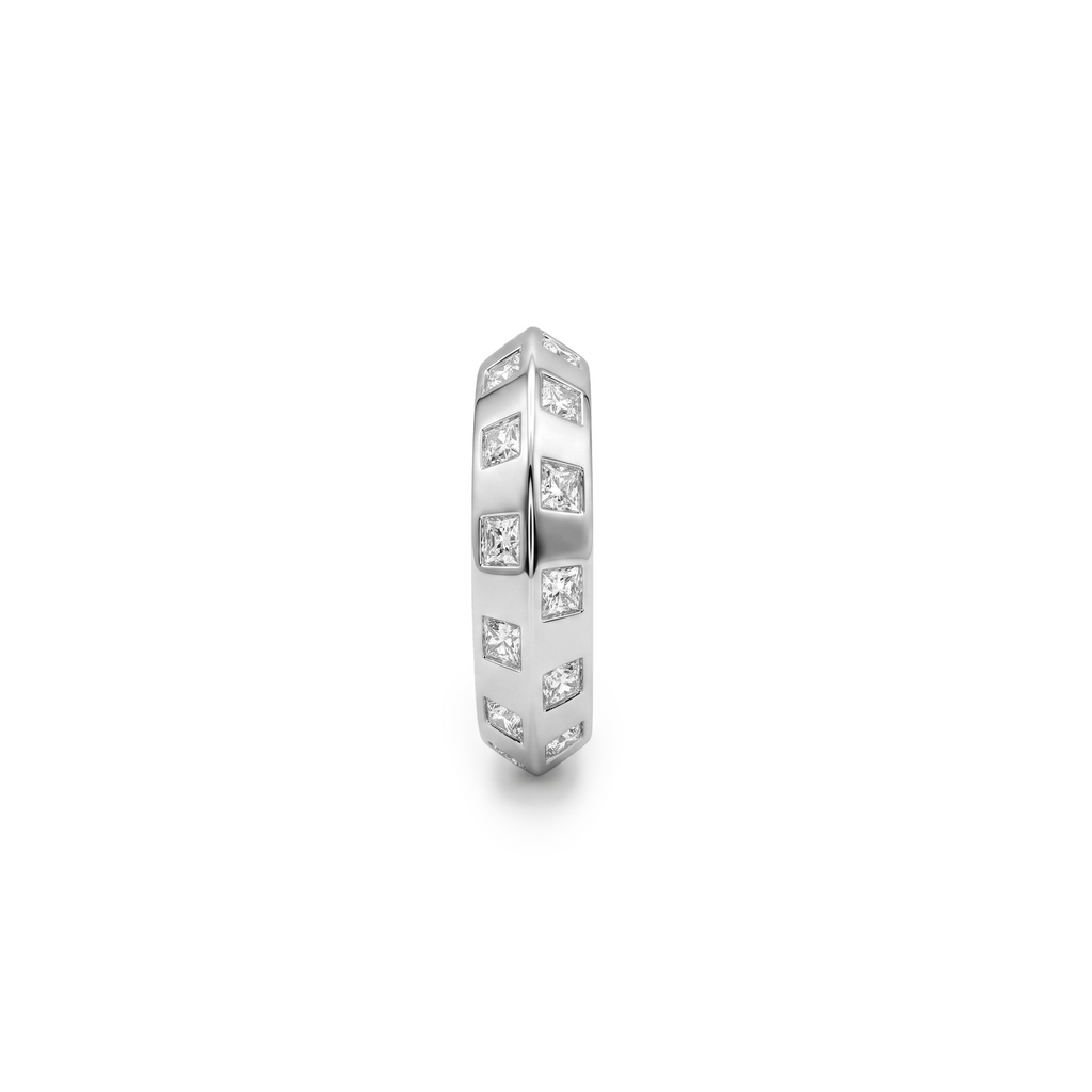 Dome Channel Set Wide Band Ring