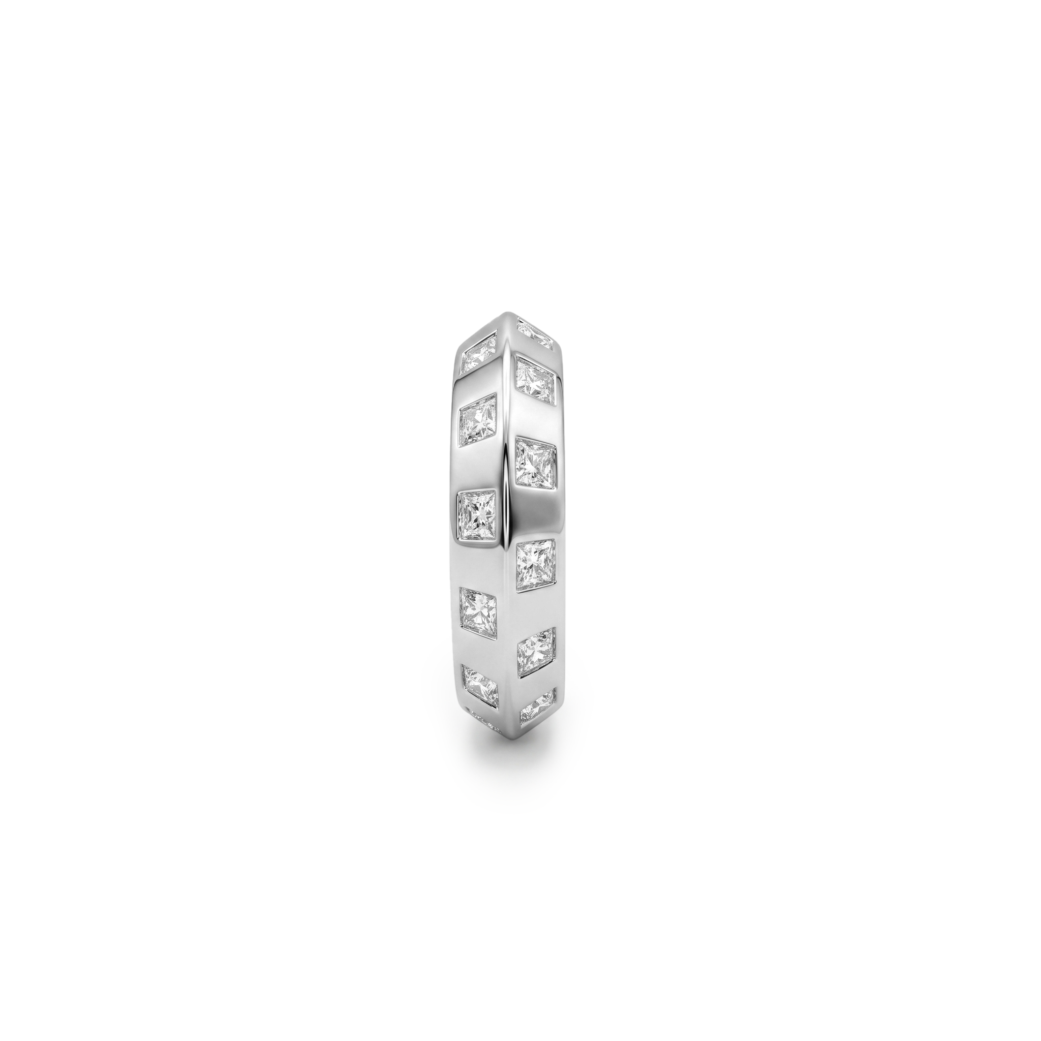 Dome Channel Set Wide Band Ring