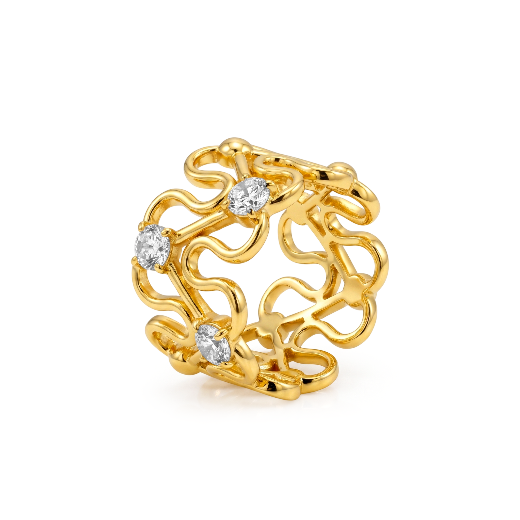 Lace Filigree Wide Band Ring