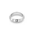 Dome Channel Set Wide Band Ring