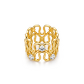Lace Filigree Wide Band Ring
