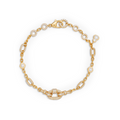 Mixed Link Pavé Station Chain Bracelet