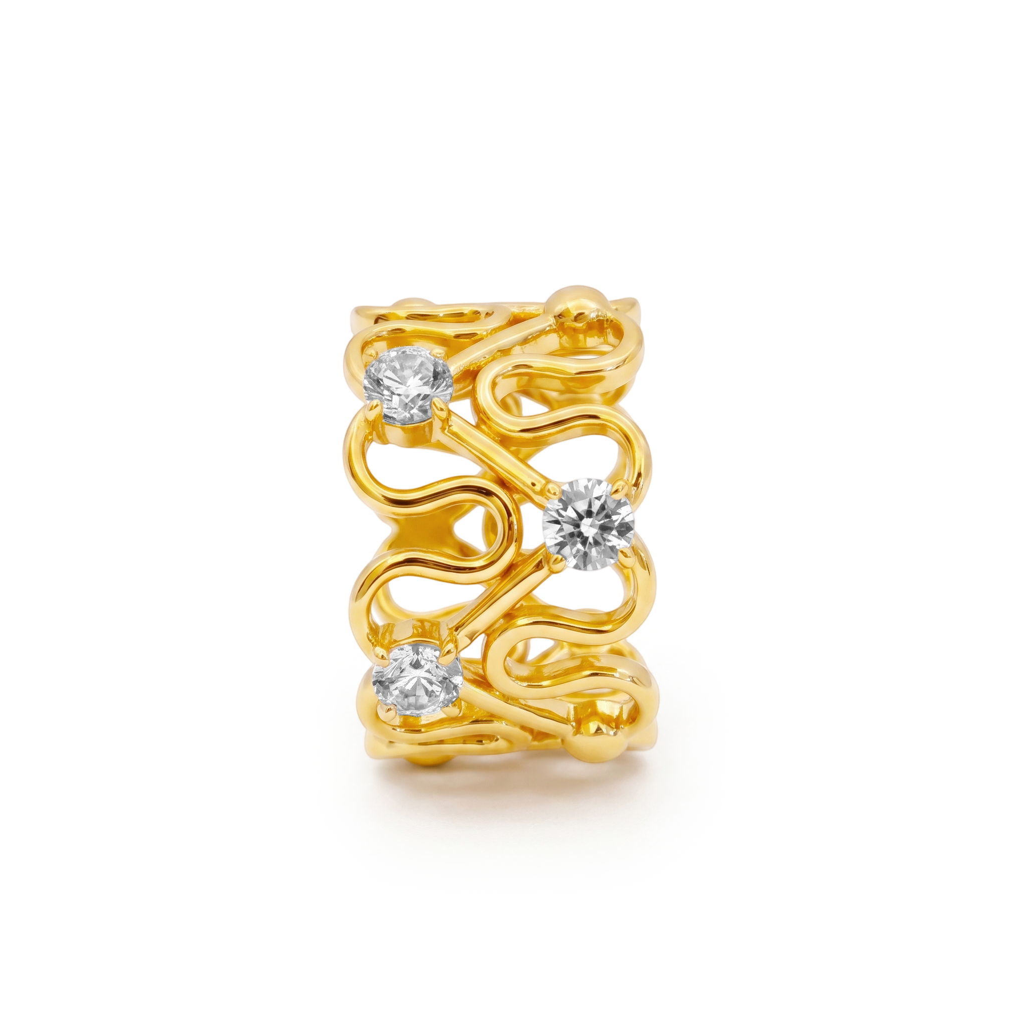 Lace Filigree Wide Band Ring