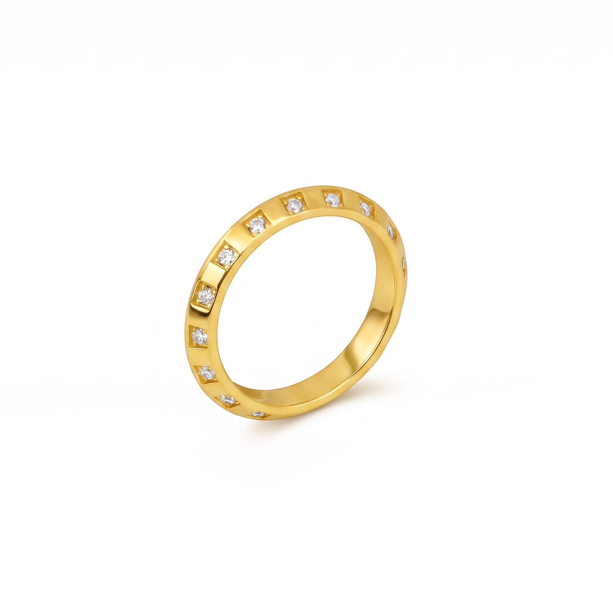 Channel Set Eternity Stackable Band