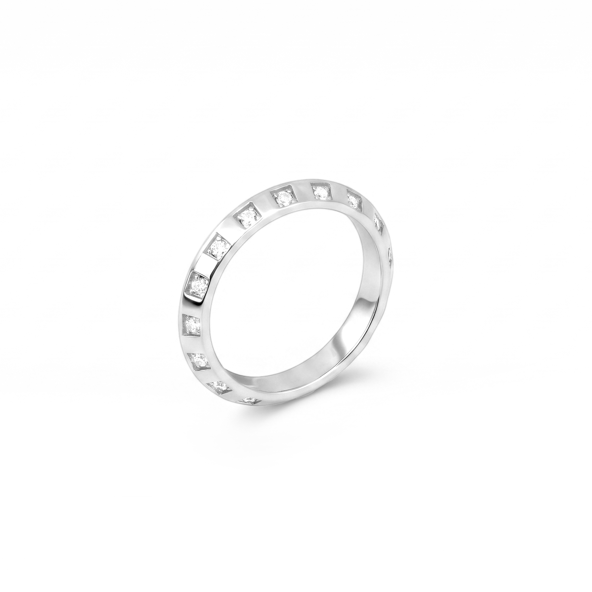 Channel Set Eternity Stackable Band