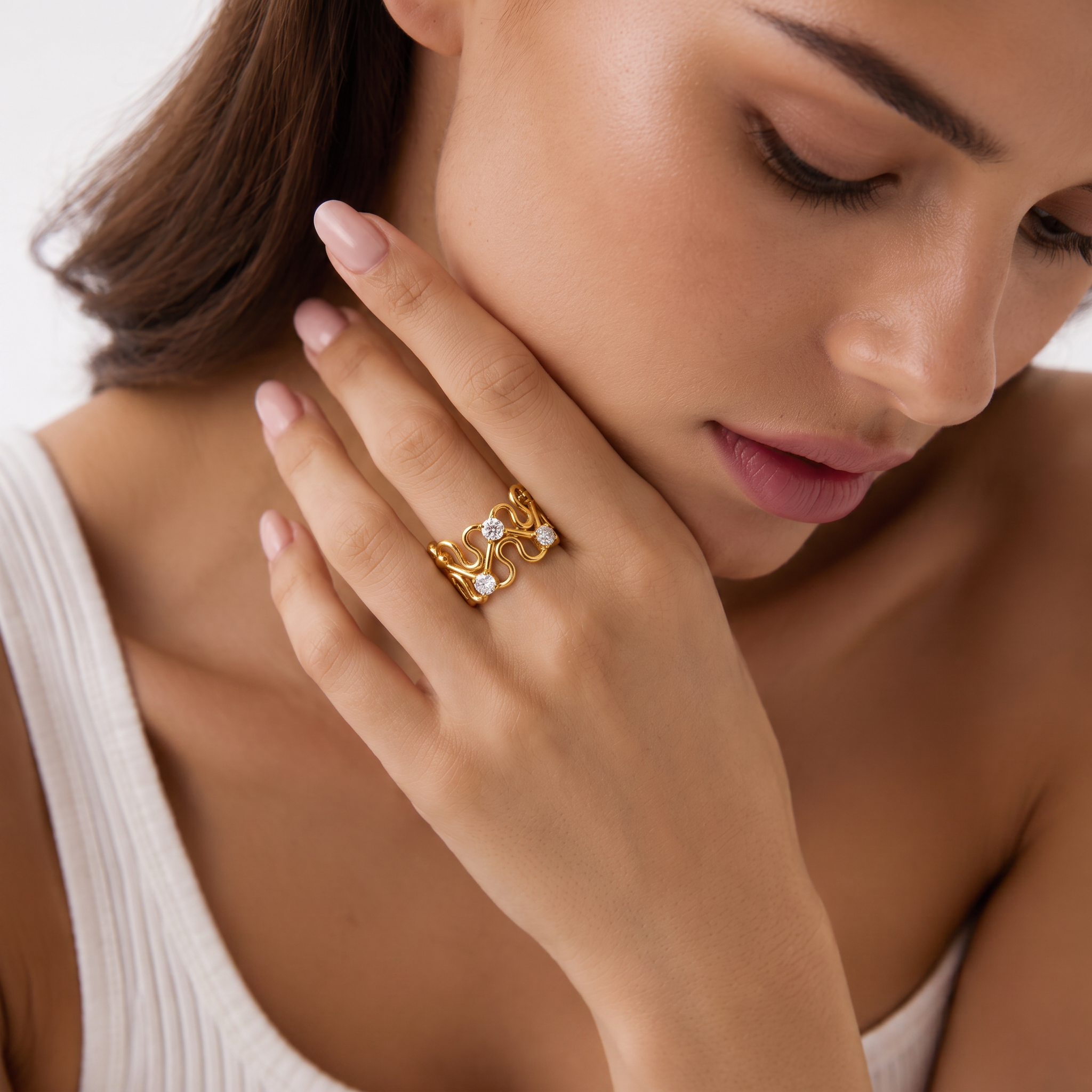 Lace Filigree Wide Band Ring