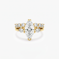 Marquise Moissanite Bridal Ring Set